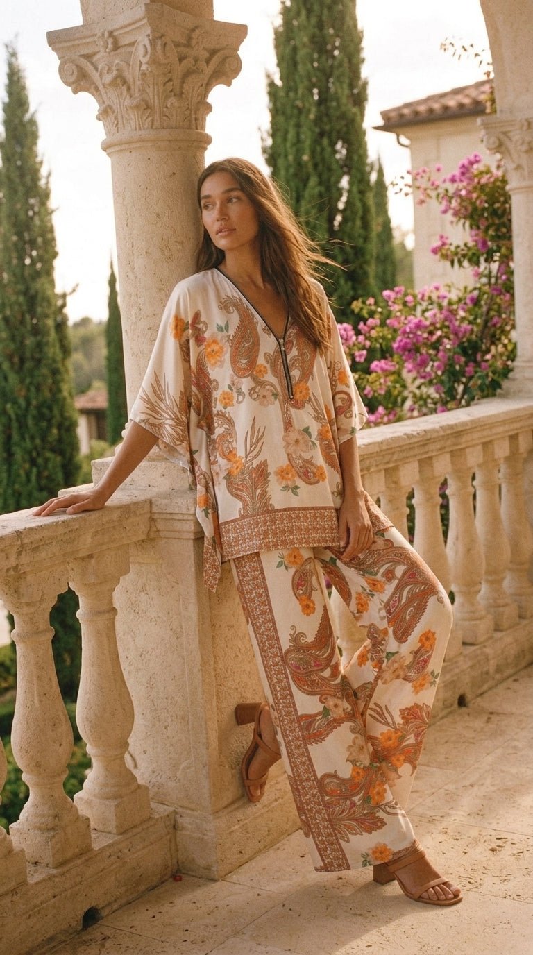Ivory Paisley Resort Set - GorgeousGul