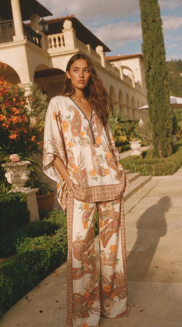 Ivory Paisley Resort Set - GorgeousGul