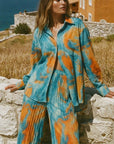 Turquoise Ember Shirt Set - GorgeousGul