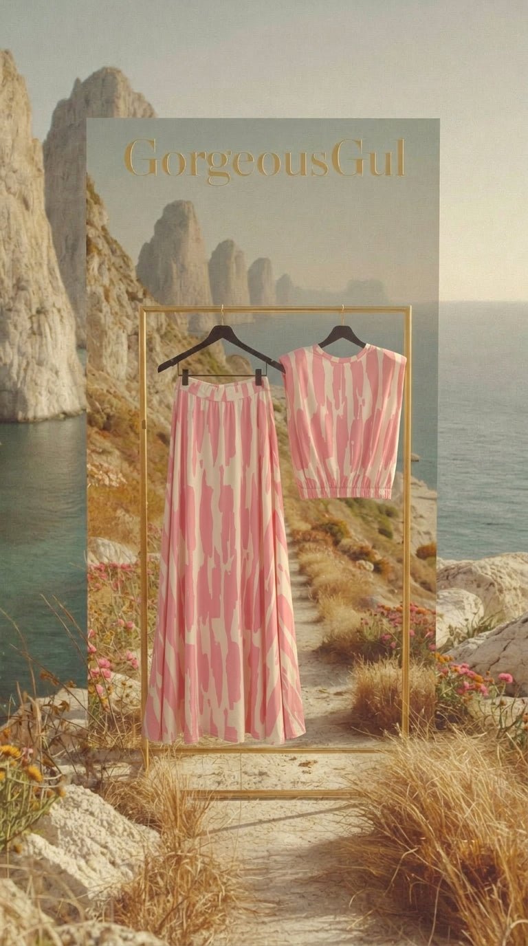 Amalfi Pink Skirt Set - GorgeousGul