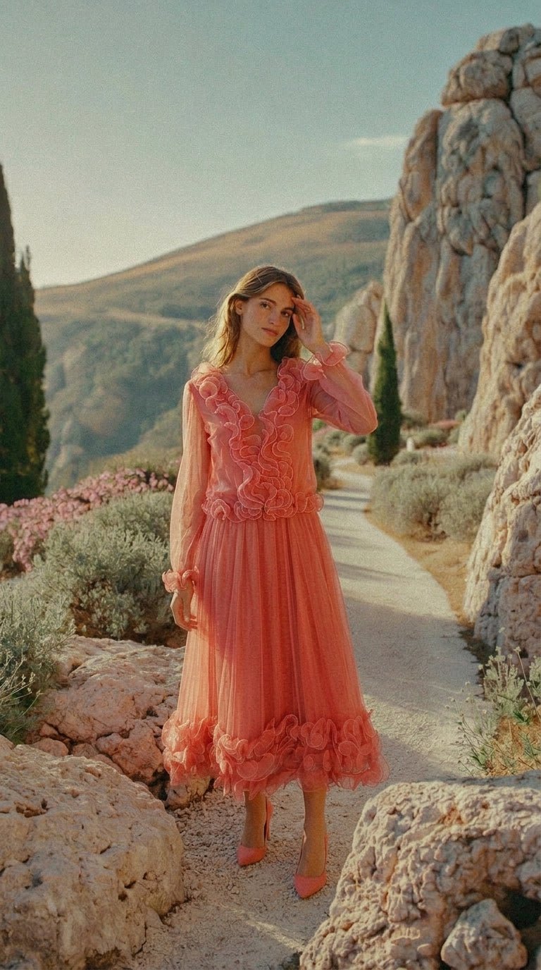 Coral Riviera Skirt Set - GorgeousGul