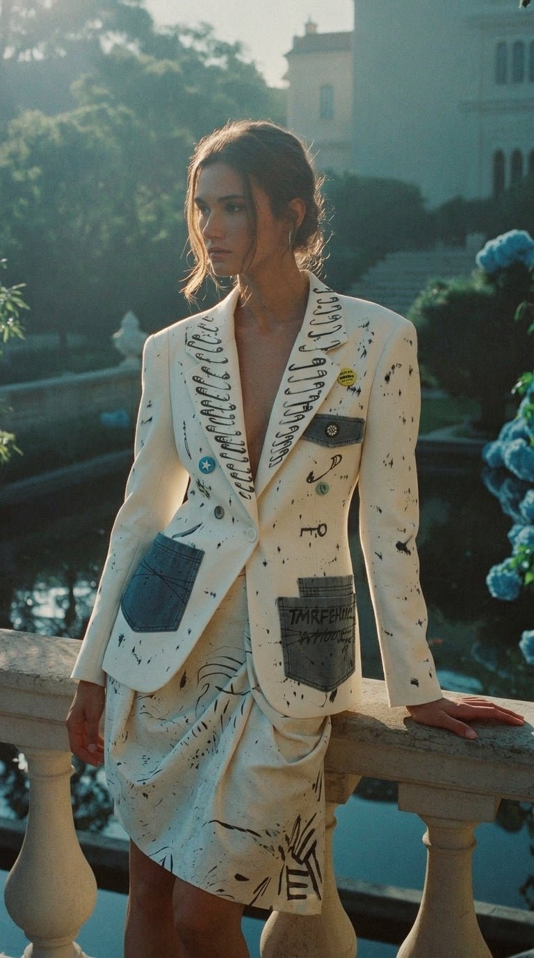 Art Line Patch Blazer - GorgeousGul