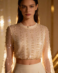 Pearl Dust Mesh Top