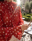 Paris Polka Dot Blouse - GorgeousGul