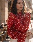 Paris Polka Dot Blouse - GorgeousGul