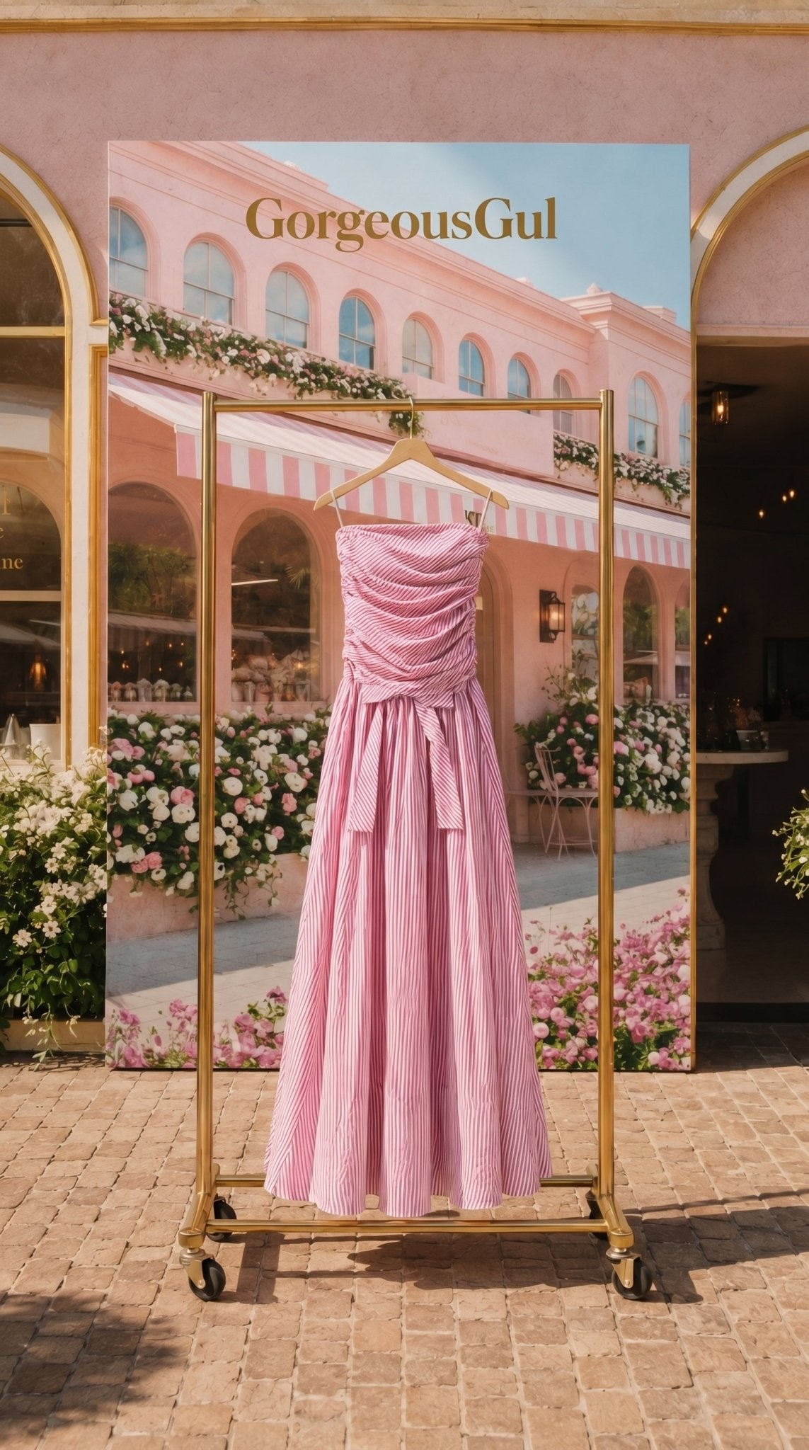 Candy Stripe Midi Dress - GorgeousGul