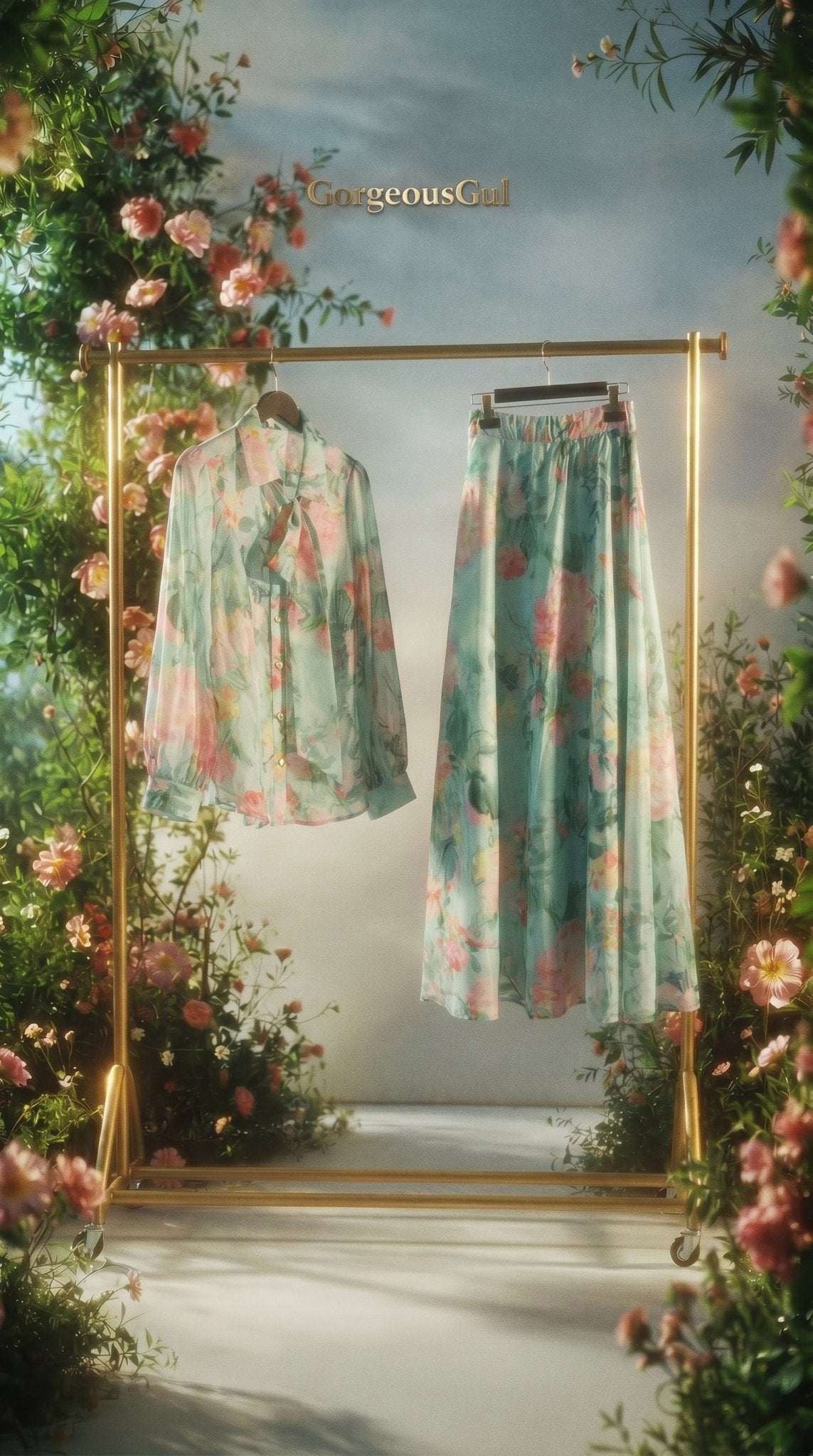 Aqua Riviera Floral Set - GorgeousGul