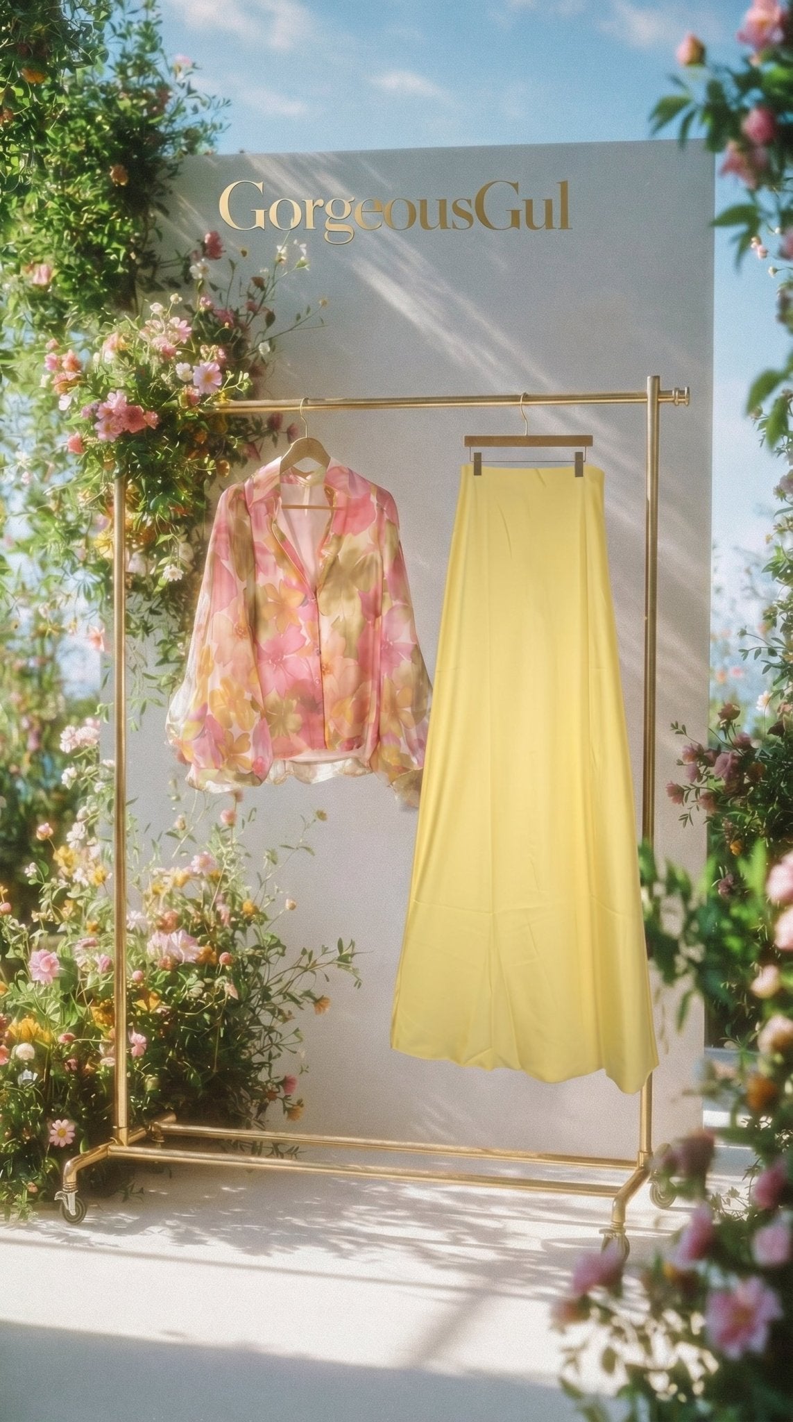Sunset Garden Chiffon Shirt - GorgeousGul