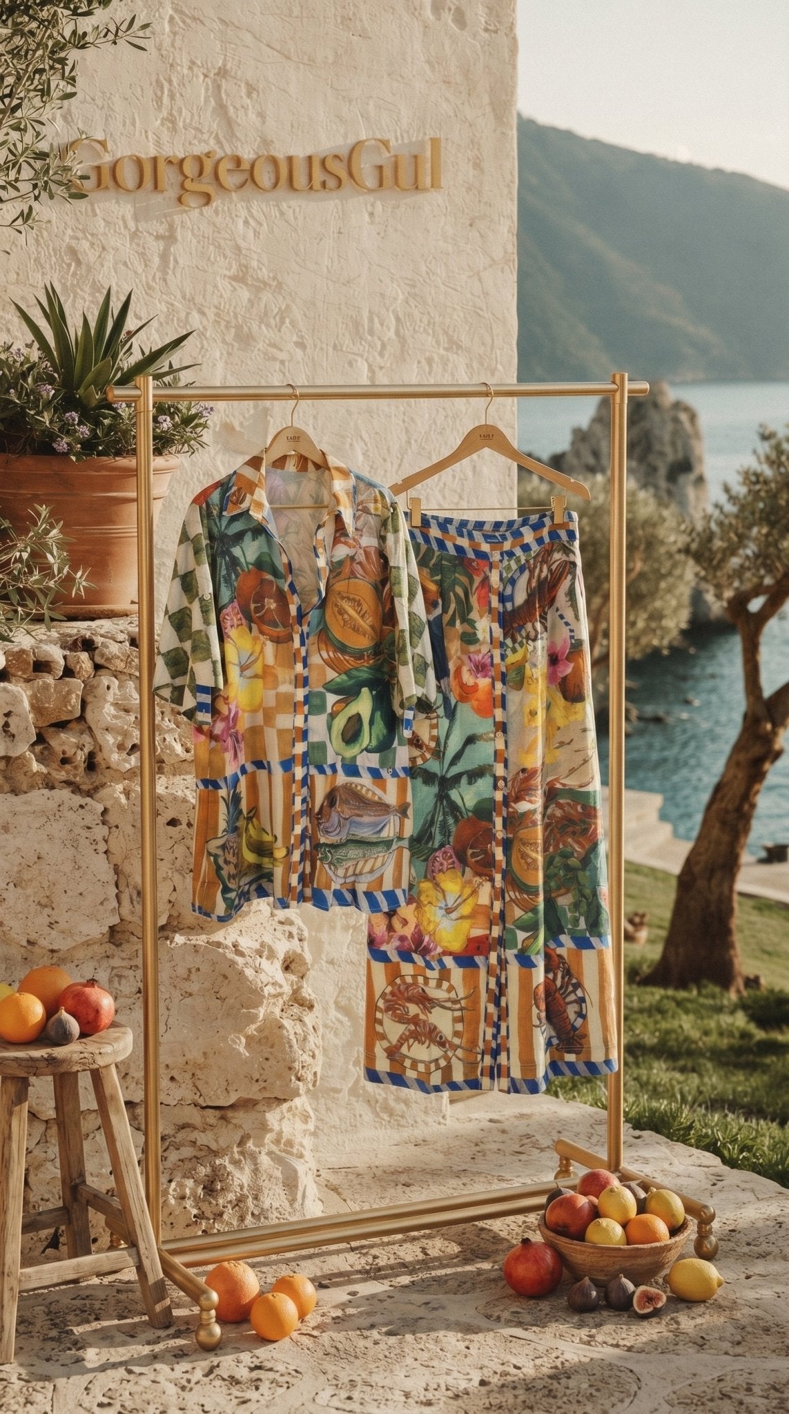Amalfi Citrus Skirt set - GorgeousGul