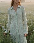 Pearl Bloom Shirt Dress - GorgeousGul