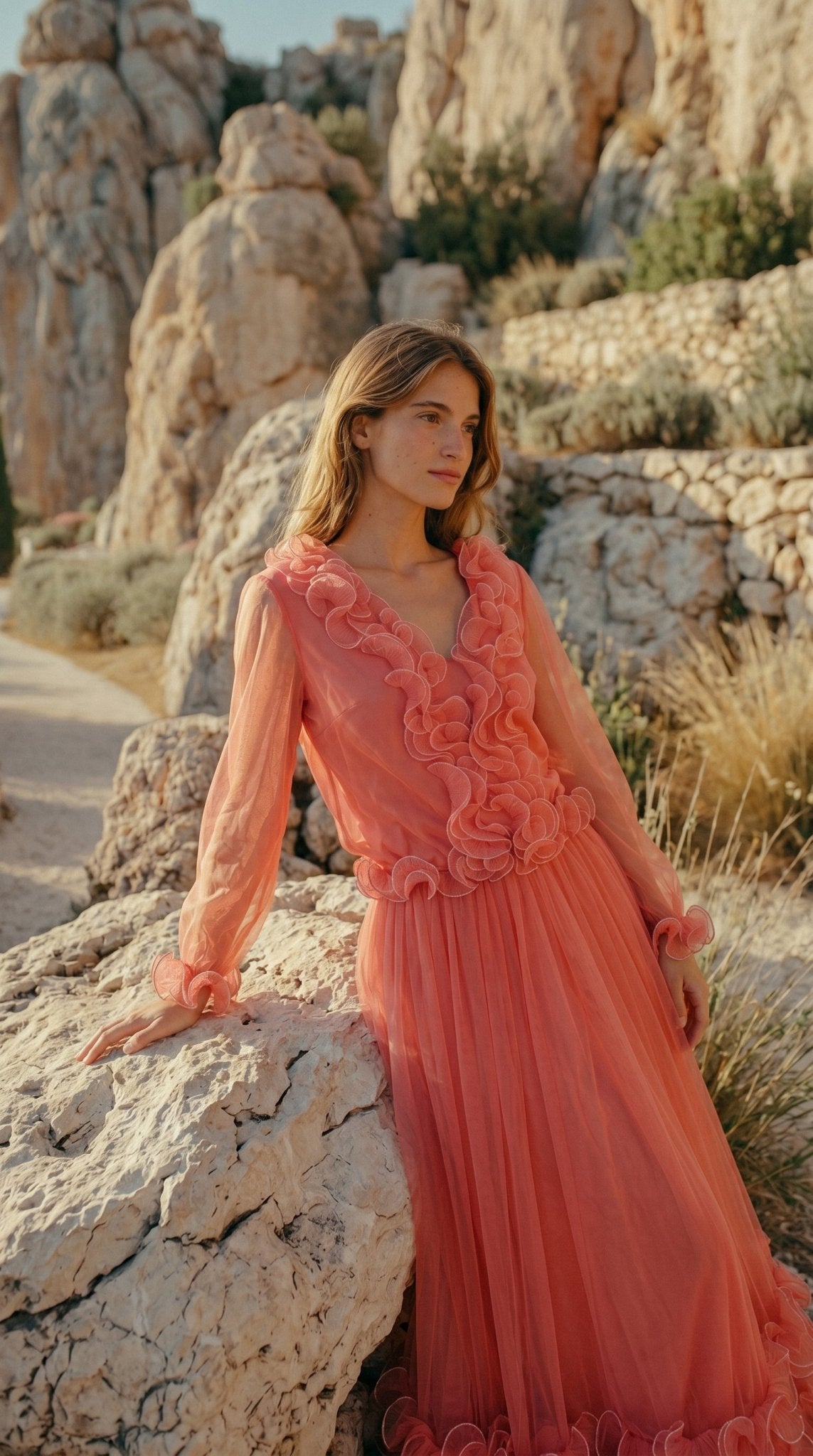 Coral Riviera Skirt Set - GorgeousGul