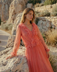 Coral Riviera Skirt Set - GorgeousGul